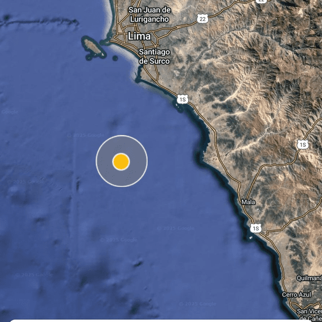 Reporte de sismo. Foto: Asismet Reporte de sismo. Foto: Asismet