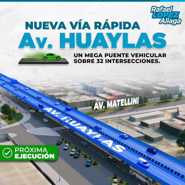  La nueva vía rápida Huaylas tendría una extensión de 4,5 kilómetros   