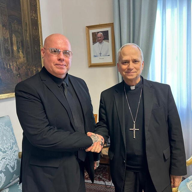 Reunión entre José Enrique Escardó y el nuevo papa en el Vaticano. Foto: Reunión entre José Enrique Escardó y el nuevo papa en el Vaticano. Foto: