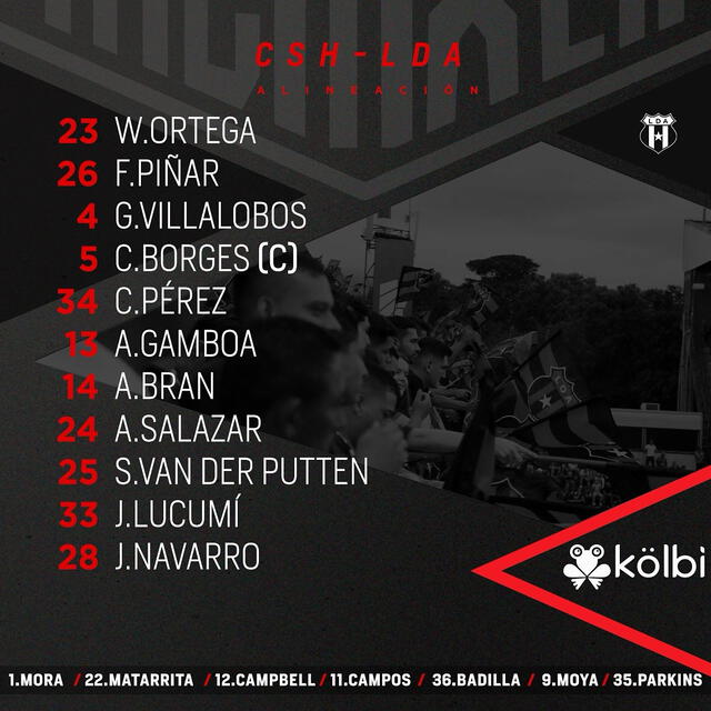 Este es el once inicial de LDA. Foto: Alajuelense Este es el once inicial de LDA. Foto: Alajuelense