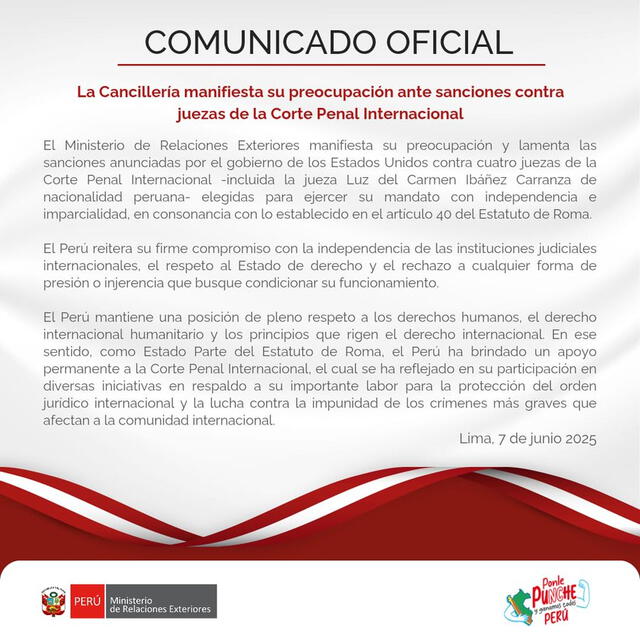 Comunicado de Cancillería. Foto: X   