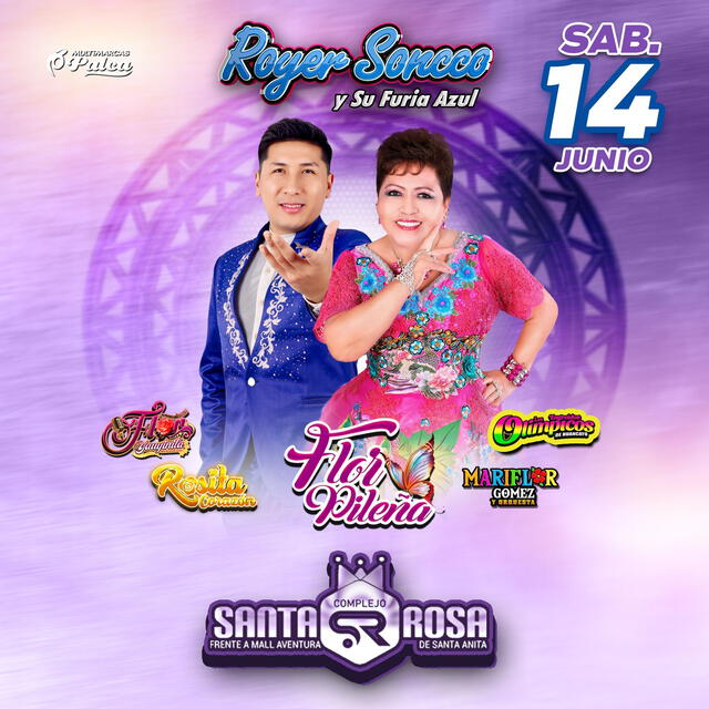 Flor Pileña acompañará a Royer Soncco en su primer aniversario. Foto: difusión.   