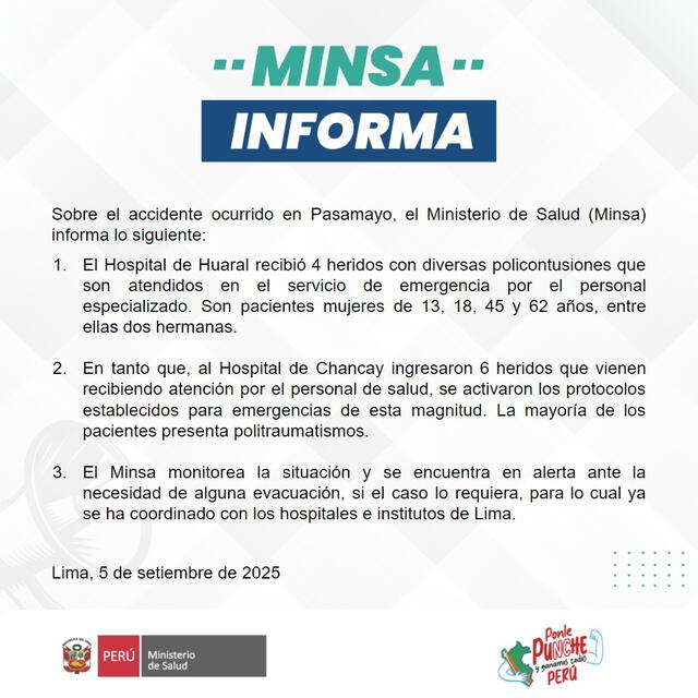 Pronunciamiento del Minsa. Foto: X   