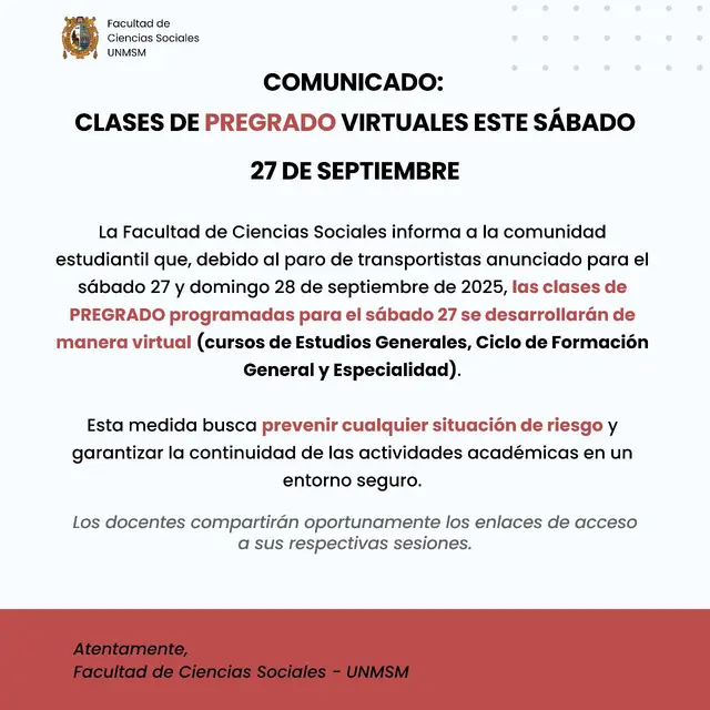 Facultad de Ciencias Sociales de la San Marcos Facultad de Ciencias Sociales de la San Marcos