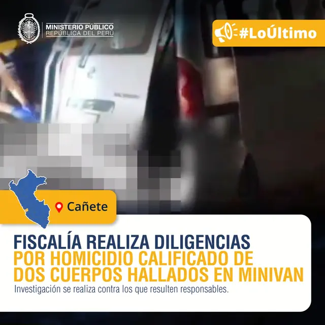 Fiscalía realiza diligencias por homicidio de dos primos en Cañete.   