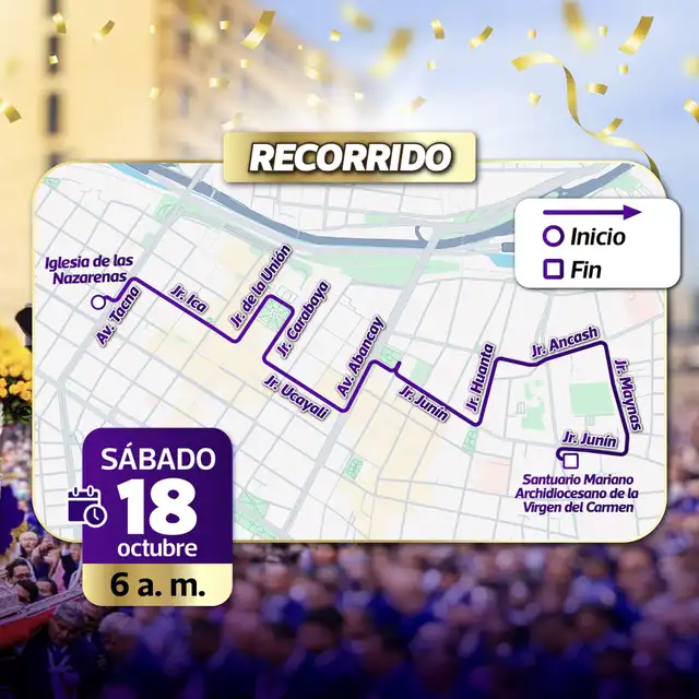 Recorridos del Cristo Moreno por las calles de Lima. Foto: Municipalidad de Lima.   