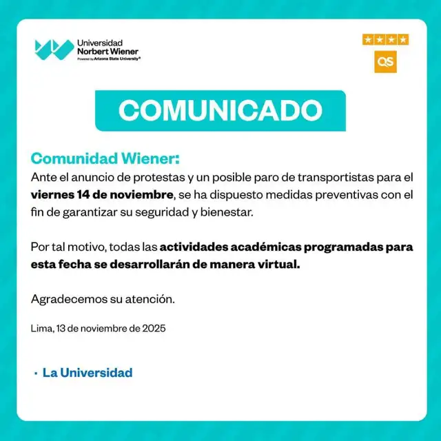 La Norbert Wiener se une a la medida por motivos de seguridad este viernes.   