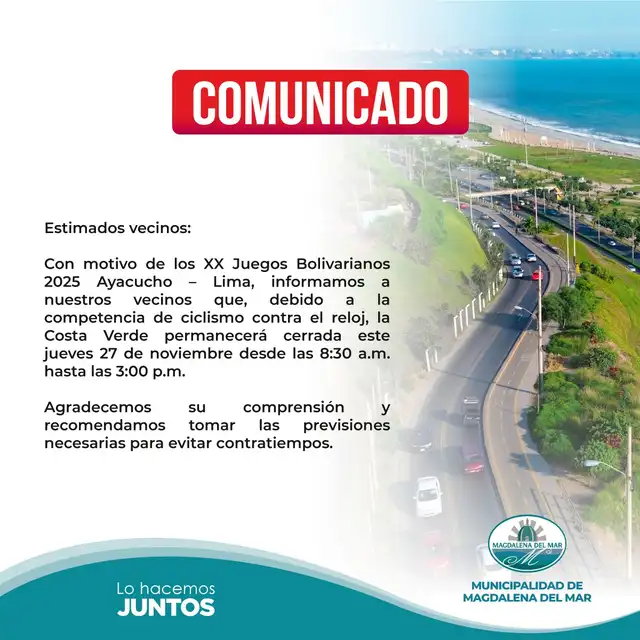 Comunicado de la Municipalidad de Magdalena del Mar. Comunicado de la Municipalidad de Magdalena del Mar.