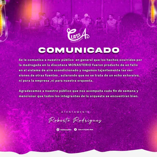 Pronunciamiento de Clase A tras el incidente. Foto: cortesía.   