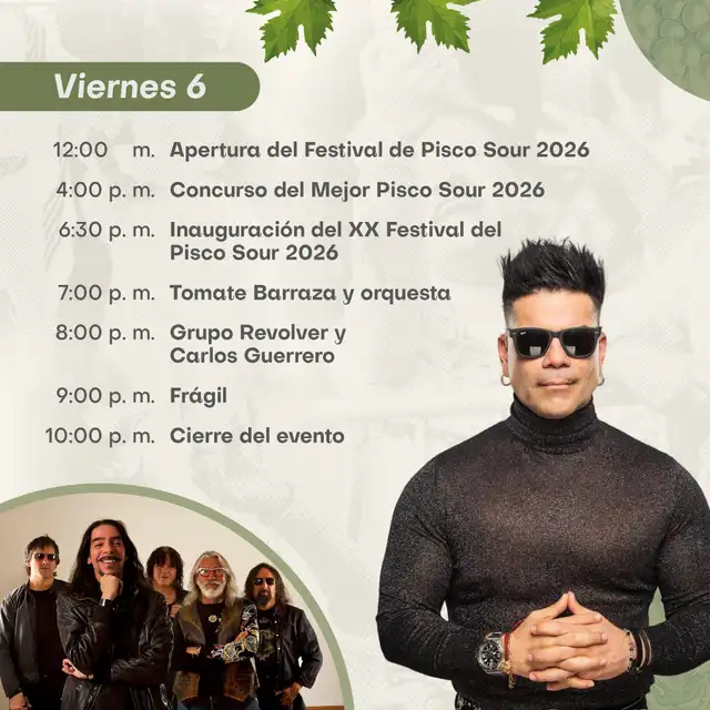 Tomate y más artistas celebrarán el Día del Pisco Sour en Surco. Foto: difusión   