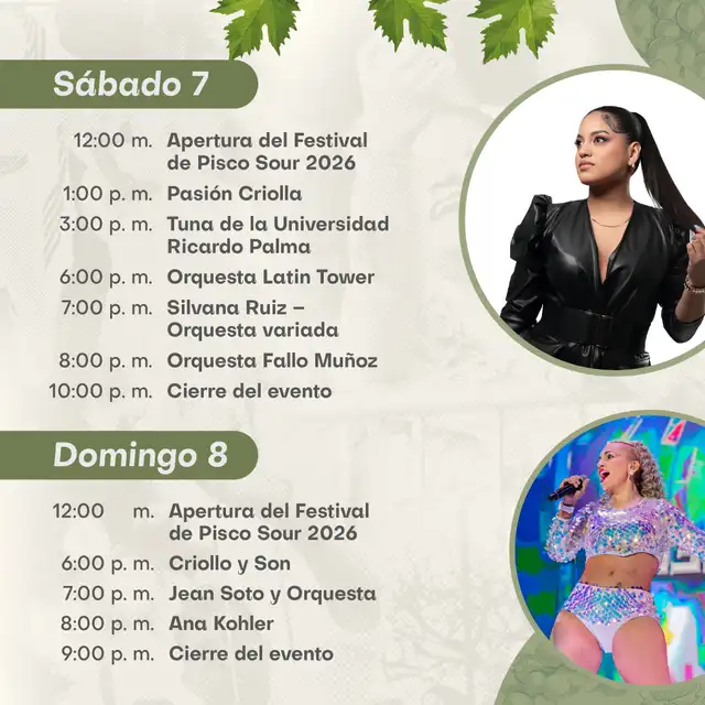 Ana Kohler y más artistas celebrarán el Día del Pisco Sour en Surco. Foto: difusión   