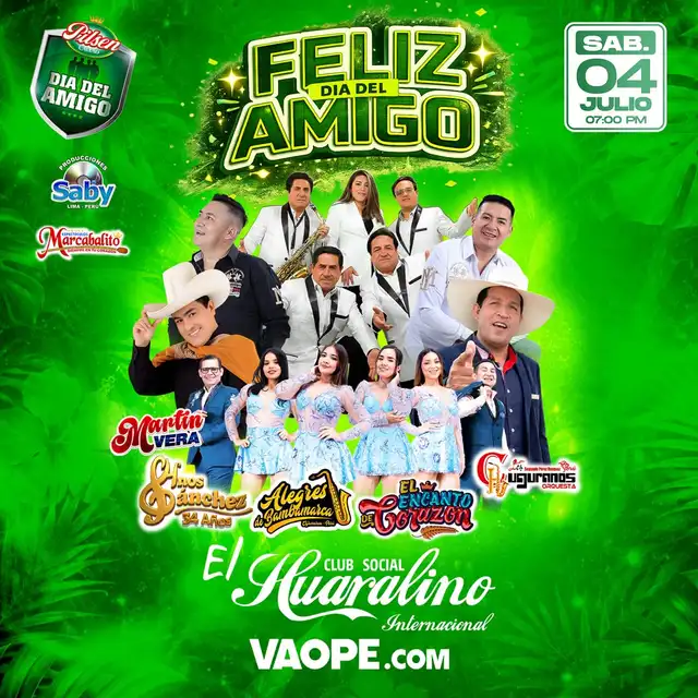 Los Alegres de Bambamarca, Los Hermanos Sánchez, Los Chuguranos, El Encanto de Corazón y Martin Vera llegan a El Huaralino Internacional
