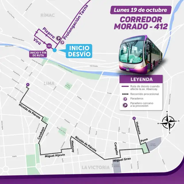Desvío del corredor morado - 412 Desvío del corredor morado - 412
