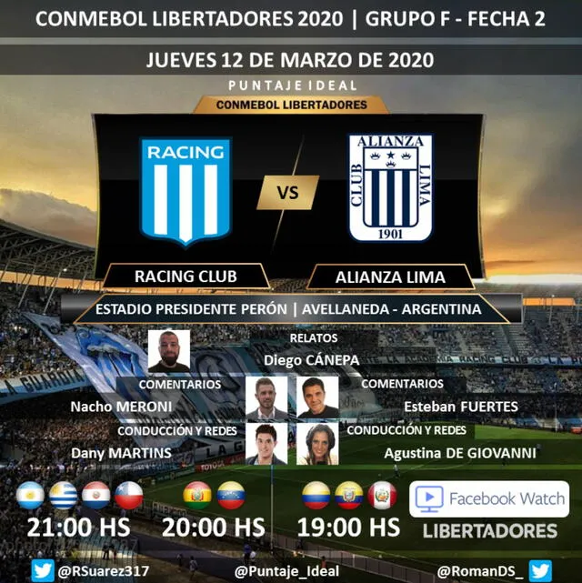 Alianza Lima vs Racing - Facebook Watch