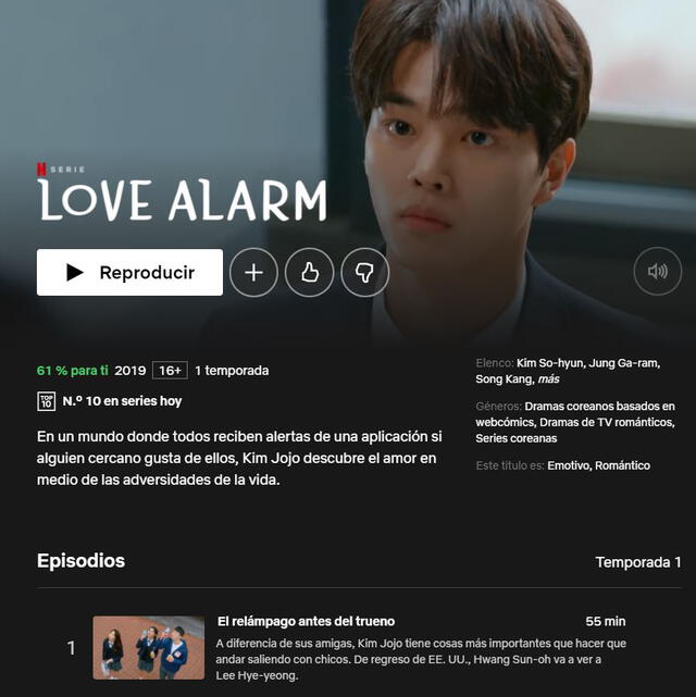 Ver Love alarm en español. Foto: Netflix