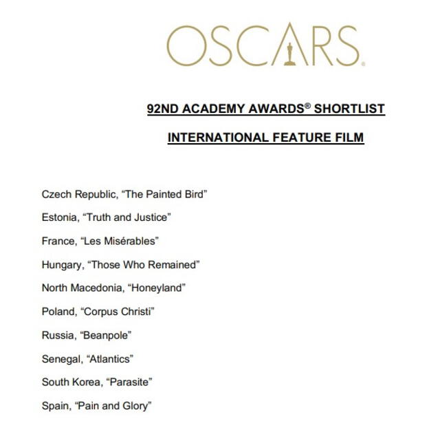 Lista de preseleccionadas a los Premios Oscar