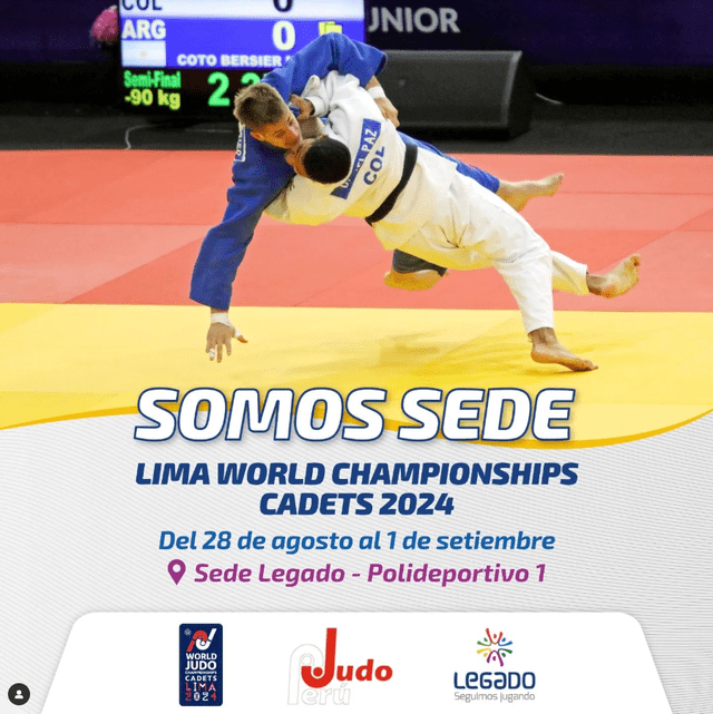  El mundial de Judo se dará en Sede Legado. Foto: Judo Perú 