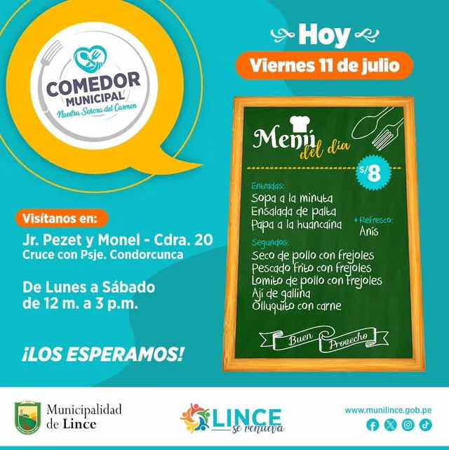 Comedor municipal de Lince. Foto: Municipalidad de Lince Comedor municipal de Lince. Foto: Municipalidad de Lince