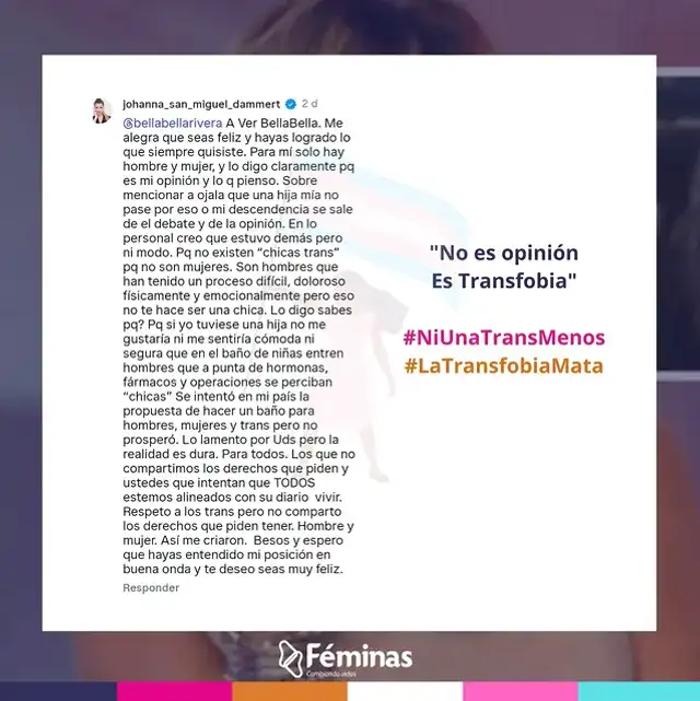 Comentario de Johanna San Miguel   
