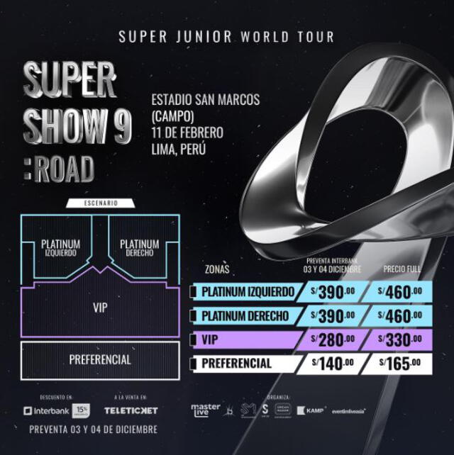 Precios de entradas para Super Junior en Lima. Foto: MasterLive Perú