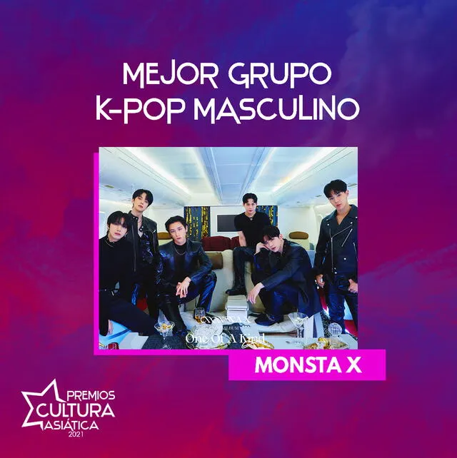 MONSTA X es uno de los nominados a Mejor grupo masculino de K-pop en los PCA 2021. Foto: composición La República/Starship