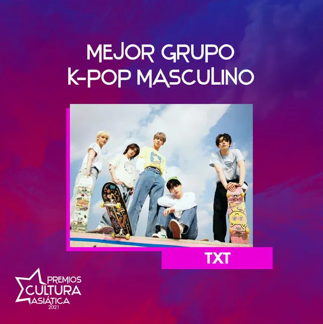 TXT es uno de los nominados a Mejor grupo masculino de K-pop en los PCA 2021. Foto: composición La República/BIGHIT