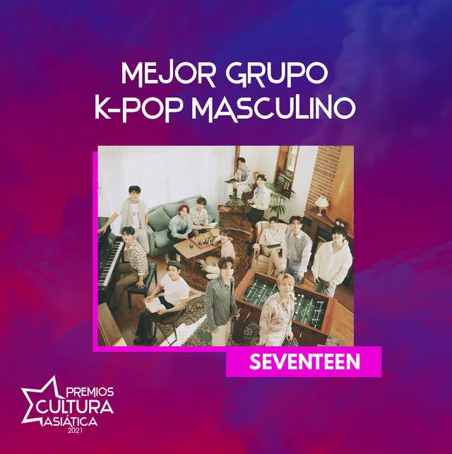 SEVENTEEN es uno de los nominados a Mejor grupo masculino de K-pop en los PCA 2021. Foto: composición La República/Pledis