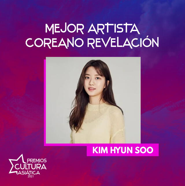 Kim Hyun Soo es una de los nominadas a Mejor artista coreana revelación en los PCA 2021. Foto: composición La República / H& Entertainment