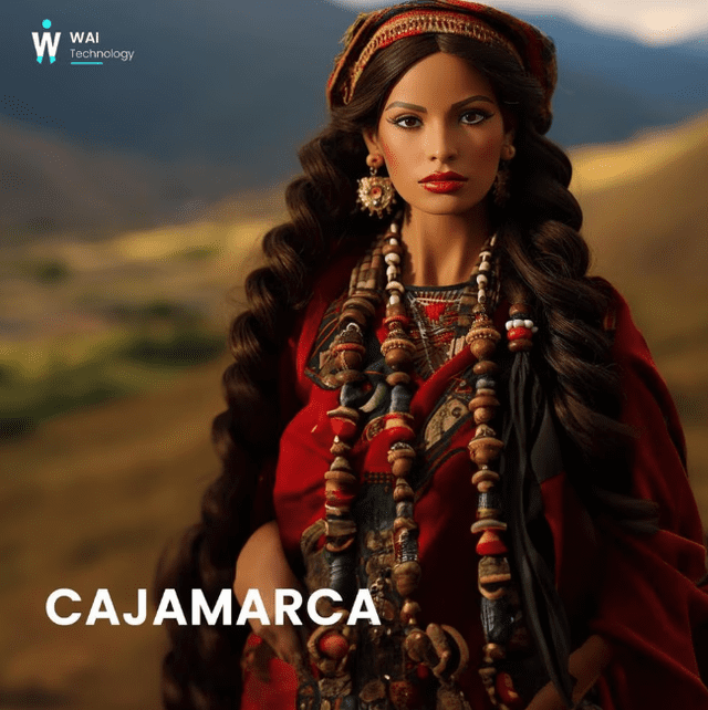  La Barbie de Cajamarca está caracterizada por las trenzas y la ropa de invierno. Foto: Wai Technology  