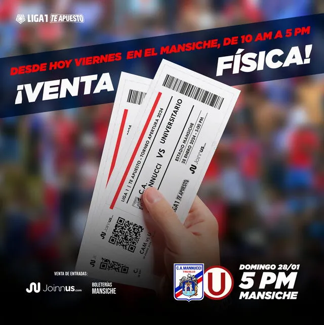 Venta de entradas para el Universitario vs. Carlos Mannucci. Foto: Carlos Mannucci   