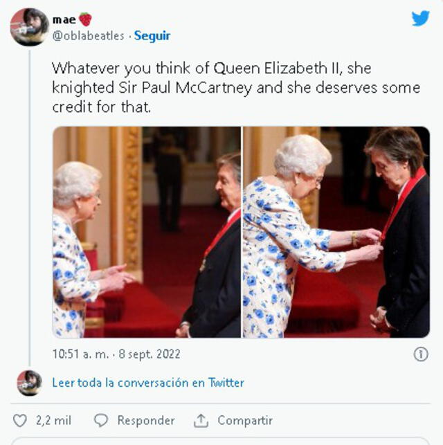 Paul McCartney recibió el título de Sir de la reina Isabel II