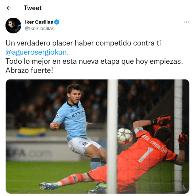 Los mensajes de apoyo a Sergio Aguero tras anunciar su retiro. Foto: captura Twitter