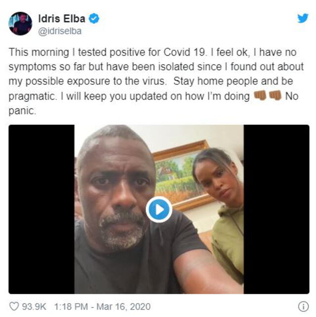Idris Elba en Twitter