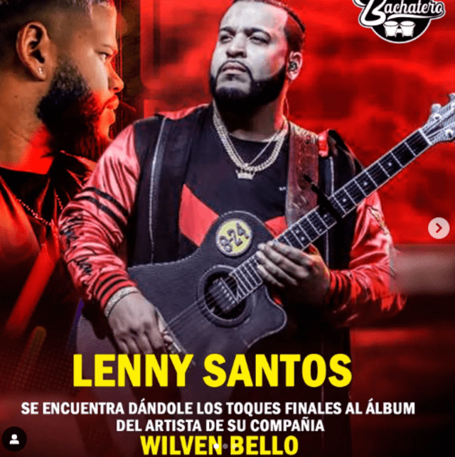  Lenny Santos es ahora un productor musical. Foto: captura de Instagram de Lenny Santos   