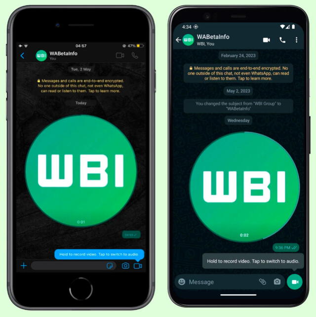  Así lucirán los mensajes de video de WhatsApp. Foto: Xataka<br><br>    