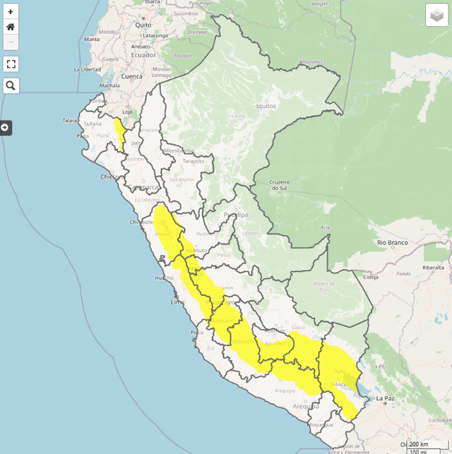  Aviso meteorológico de Senamhi. Foto: Senamhi   