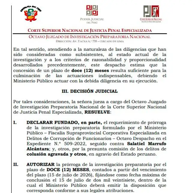Decisión del Poder Judicial el pasado 25 de agosto.