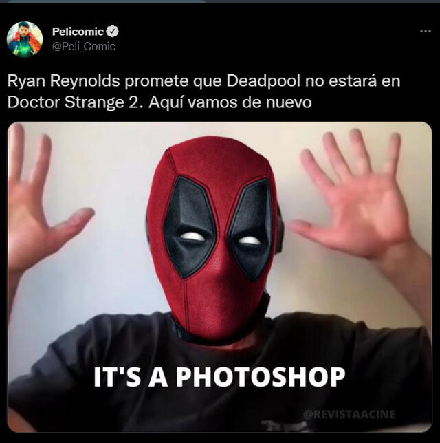 Fans de Ryan Reynolds creen que miente sobre su supuesto cameo en Doctor Strange 2. Foto: captura de Twitter