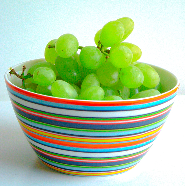 Una taza de uvas