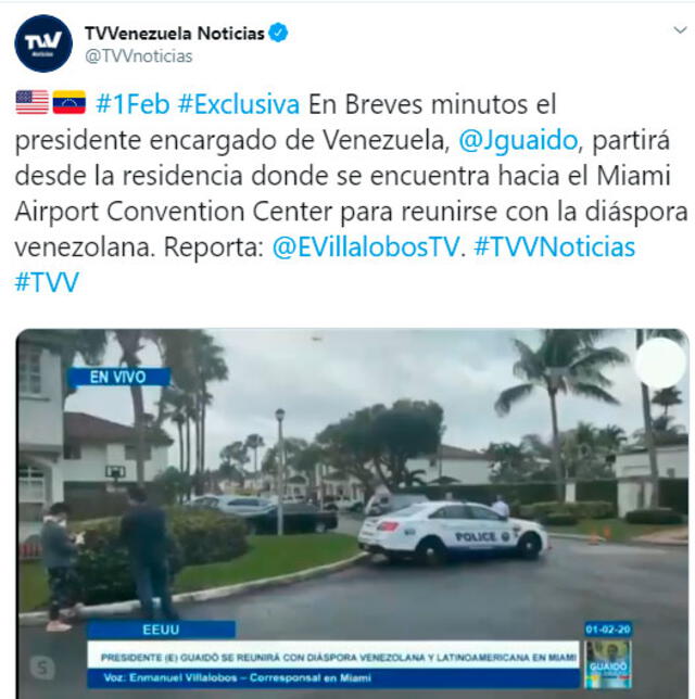 Ya efectivos de seguridad estadounidenses están en la zona para escoltar la caravana oficial del presidente encargado de Venezuela, Juan Guaidó. Foto: captura