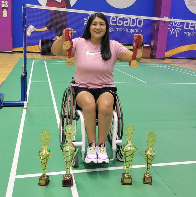 Pilar Jauregui es tres veces campeona de parabádminton en los parapanamericanos. Foto: PilarJauregui/Instagram