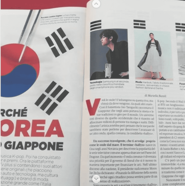 Imagen subida por fans de Lee Min Ho de la revista Panorama. Foto: @minozitalia