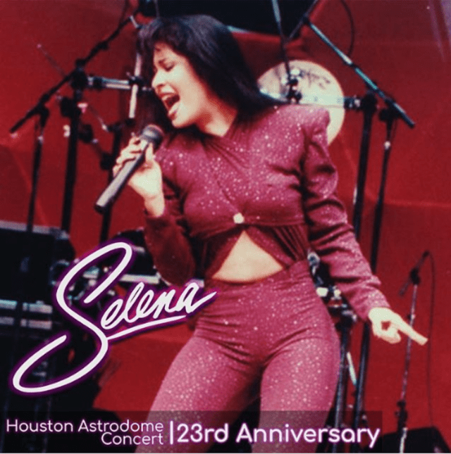 Fotografía del aniversario número 23 del concierto de Selena en el Astrodome de Houston, Texas. (Foto: @selenaqofficial)