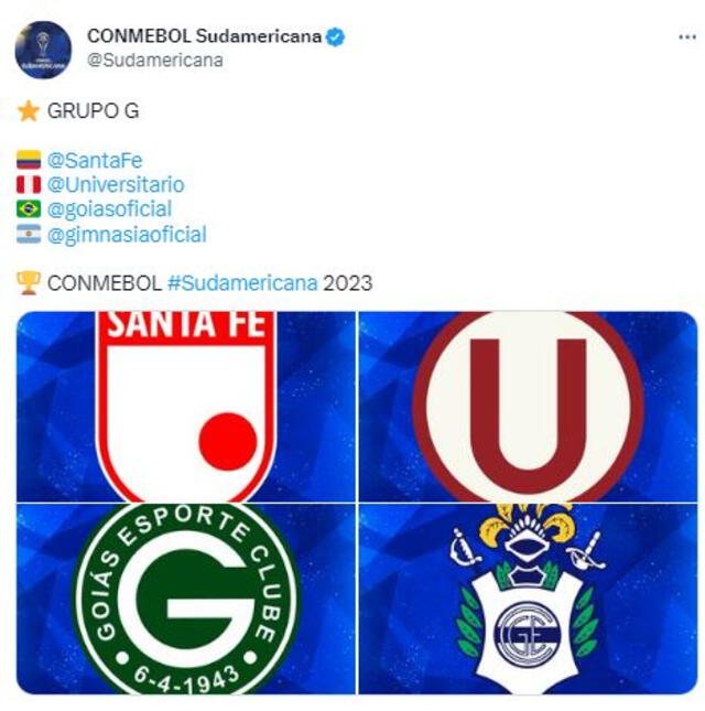 Universitario de Deportes fixture Sudamericana 2023 rivales, fechas