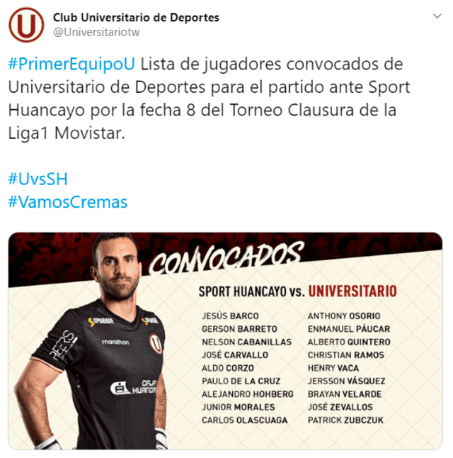 Universitario vs. Sport Huancayo EN VIVO por la Liga 1