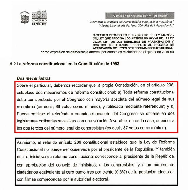 Plagio Comisión de Constitución