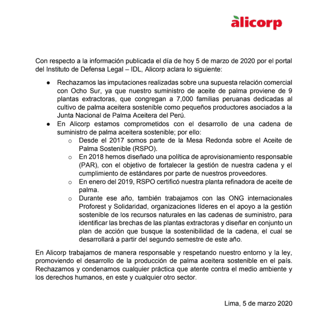 Alicorp.