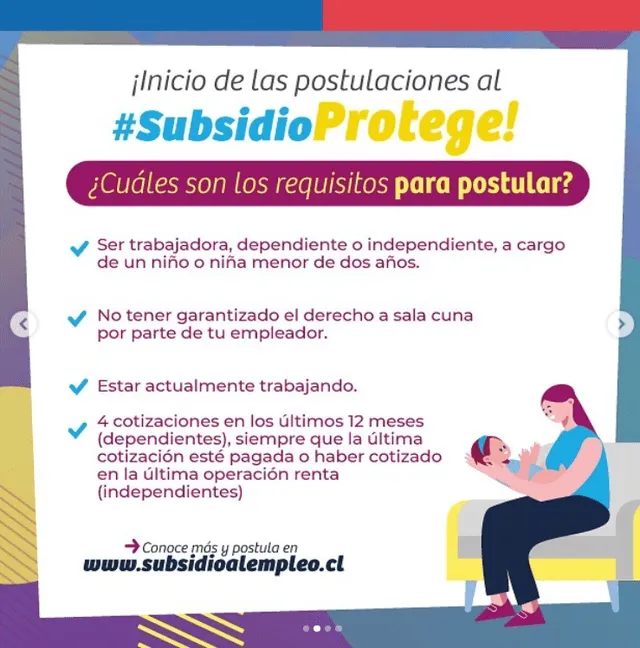 Requisitos para postular al Subsidio Protege 2021. Foto: captura/Instagram Gobierno de Chile