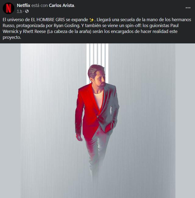"El hombre gris" tendrá una segunda parte tras lograr popularidad en Netflix. Foto: Netflix/Facebook