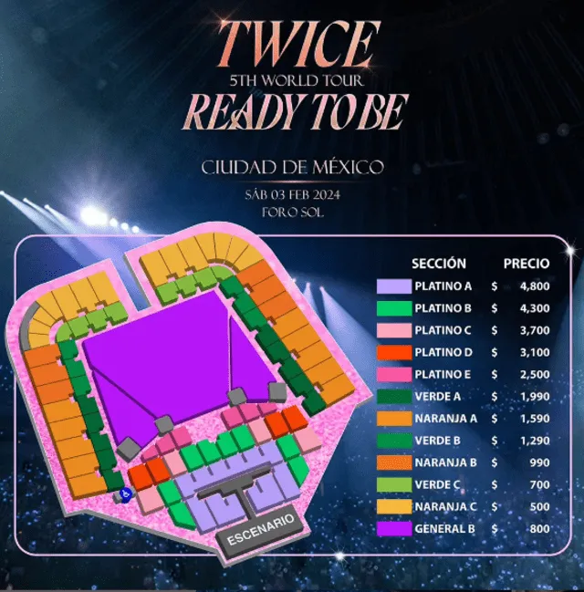  Precios para ver a TWICE en México en 2024. Foto: captura Instagram / Ocesa K-pop   